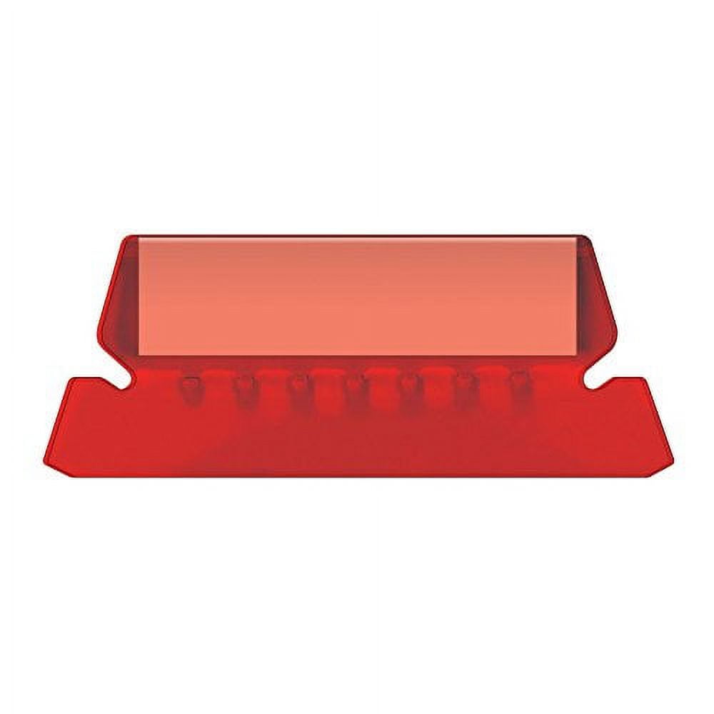 Pendaflex Hanging Folder Tabs, 2", Clear Red, 25 Tabs and Inserts per