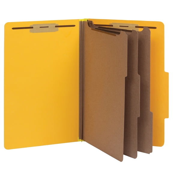 Pendaflex Heavy Duty Classification Folder 3-Dividers 3" Expansion Legal Size Yellow 10/Box