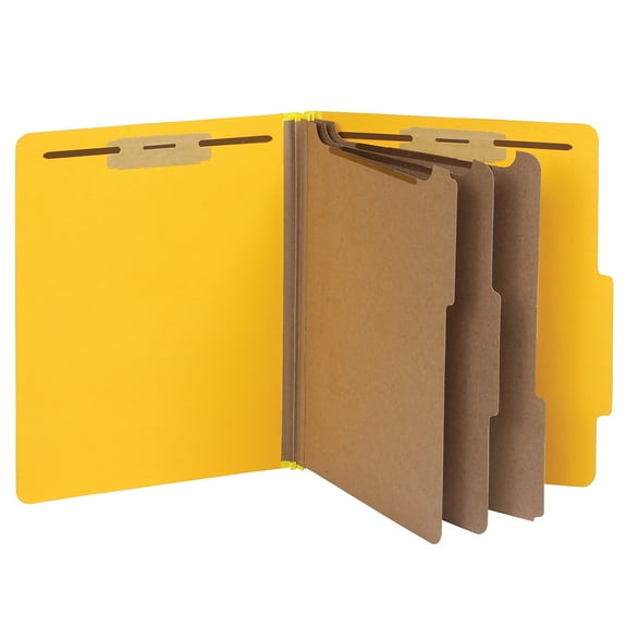 Pendaflex Heavy Duty Classification Folder 3-Dividers 3" Expansion Letter Size Yellow 10/Box