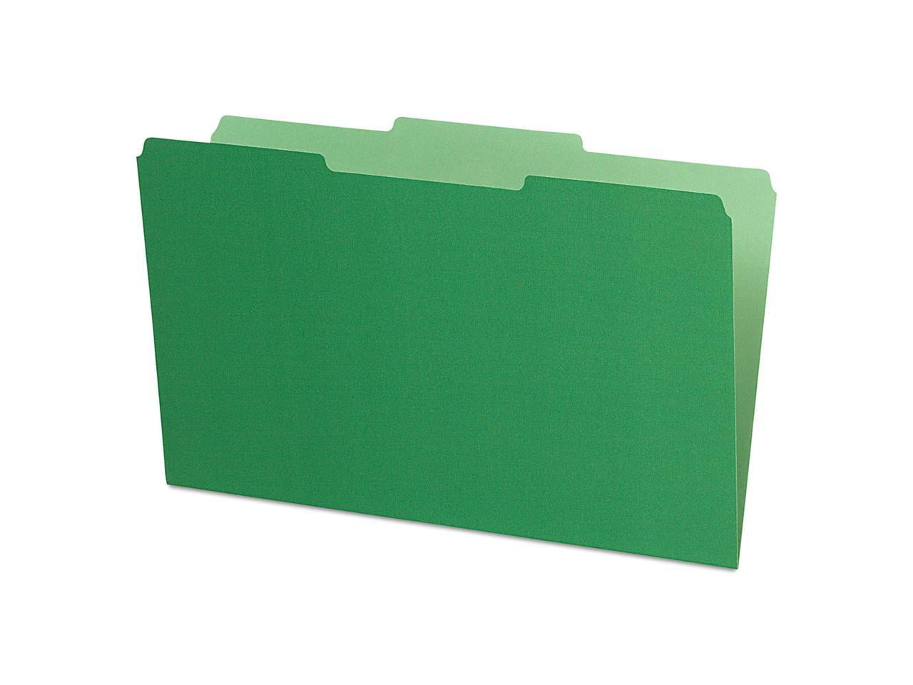 Pendaflex Interior File Folders 1/3 Cut Top Tab Legal Green 100/Box 435013BGR