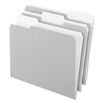 Pendaflex 4210 1/3 GRA 1/3-Cut Assorted Tabs Interior Letter File Folders - Gray (100/Box)
