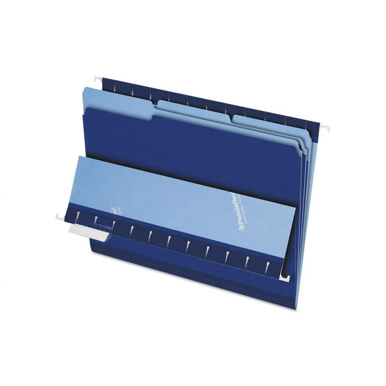 Interior File Folders, 1/3-Cut Tabs: Assorted, Letter Size, Navy Blue, 100/Box Interior File Folders, 1/3-Cut Tabs: Assorted, Letter Size, Navy Blue, 100/Box