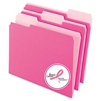 Pendaflex Interior File Folders 1/3 Cut Top Tab Letter Pink 100/Box ...
