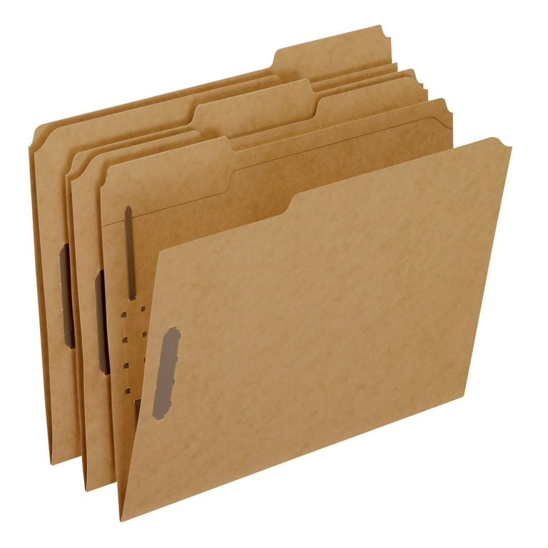 Kraft Fastener Folders, 1/3-Cut Tabs, 2 Fasteners, Letter Size, Kraft Exterior, 50/Box Kraft Fastener Folders, 1/3-Cut Tabs, 2 Fasteners, Letter Size, Kraft Exterior, 50/Box