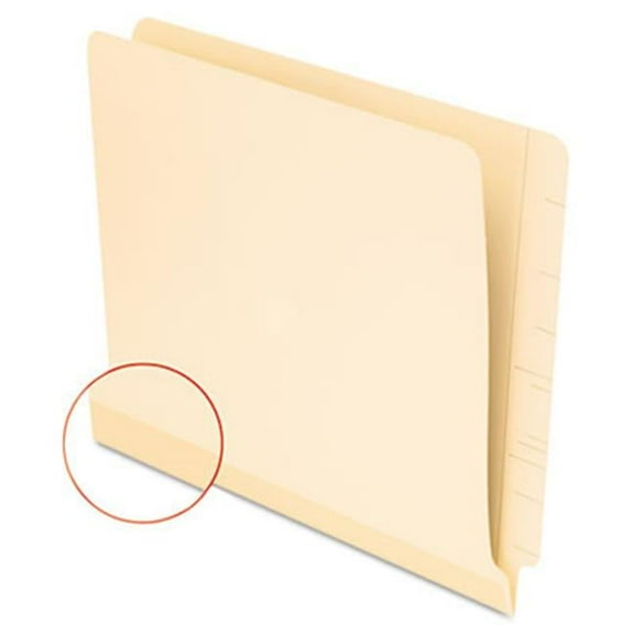 Pendaflex Laminate Shelf File Folder- Straight Cut- End Tab- 11 Pt Manila- Letter- 100/Box