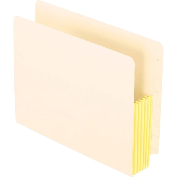 Pendaflex Letter Recycled File Pocket - 8 1/2" x 11" - 5 1/4" Expansion - Manila - Manila - 10% Recycled - 10 / Box