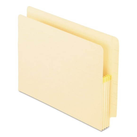 Pendaflex Manila Drop Front Shelf File Pockets, 3.5" Expansion, Letter Size, Manila, 25/Box (12812)