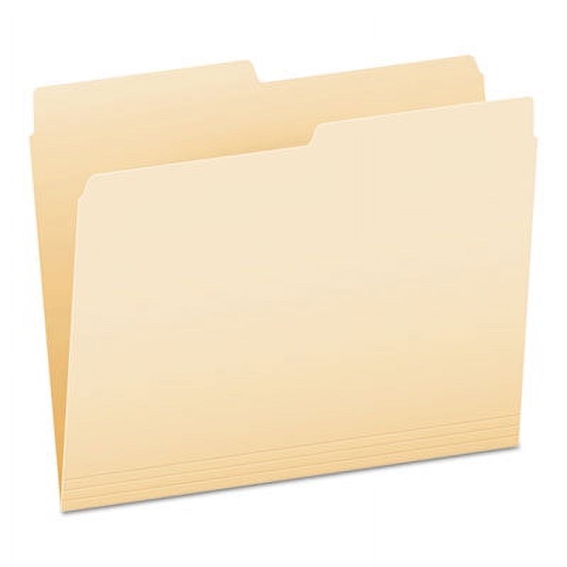 Pendaflex Manila File Folders, 1/2Cut Tabs Assorted, Letter Size, 0.