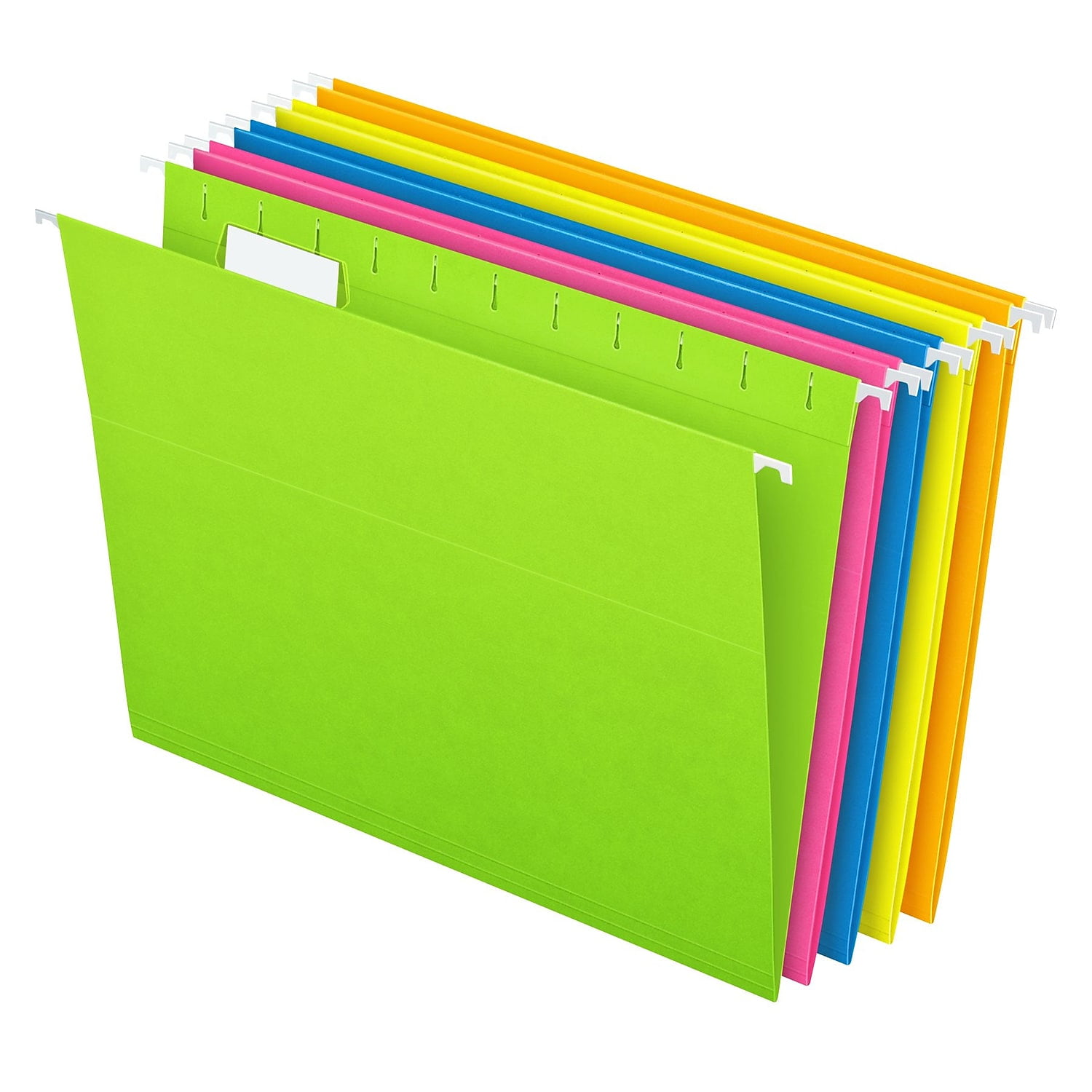Pendaflex Neon Glow Hanging File Folders, Letter Size, 1/5 Cut Tabs
