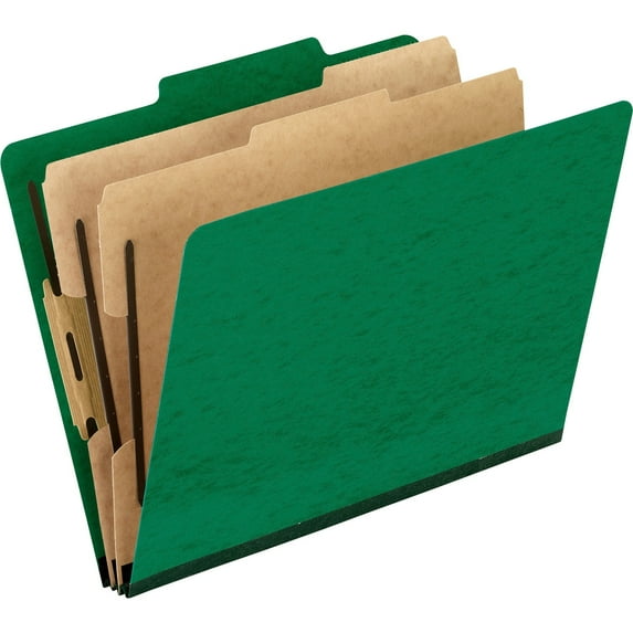Pendaflex, PFX1257GR, Pressguard Classification Folders, Green
