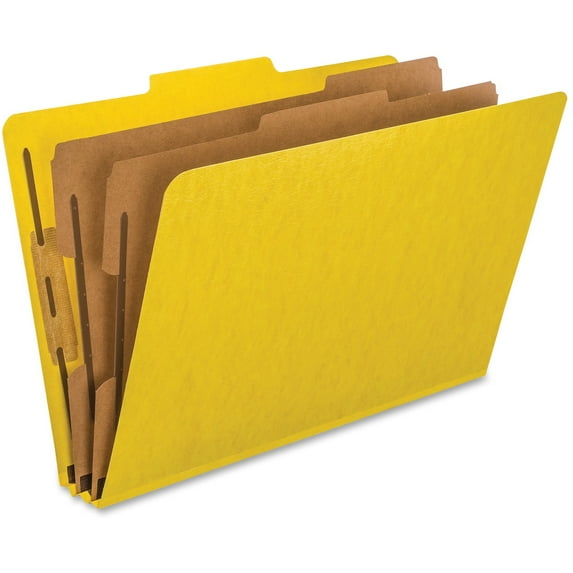 Pendaflex, PFX2257Y, Kraft Divider PressBoard Classification Folders, 10 / Box, Yellow