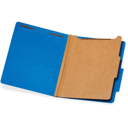 Globe-Weis® Safeshield Classification Folders, Letter Size, 2/5-Cut Tab, 1 Divider, Dark Blue, Box Of 10