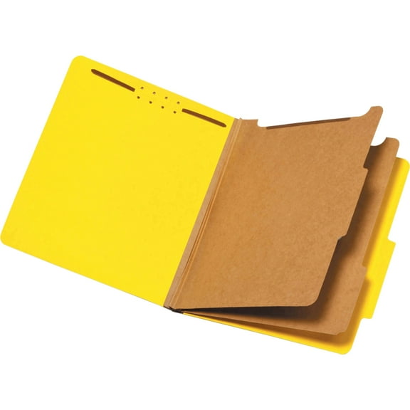 Pendaflex, PFX24134P, 2-Divider Pressboard Classification Folders, 10 / Box, Yellow