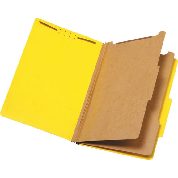 Pendaflex, PFX29034P, 2-Divider Pressboard Classification Folders, 10 / Box, Yellow