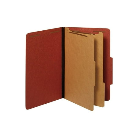 Pendaflex, PFX29075R, 2-divider Recycled Classification Folders, 10 / Box, Red