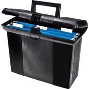 Pendaflex Portable File Box - 14" Height X 11" Width X 6.5" Depth External Dimensions - Black - File, Document (ESS41732)