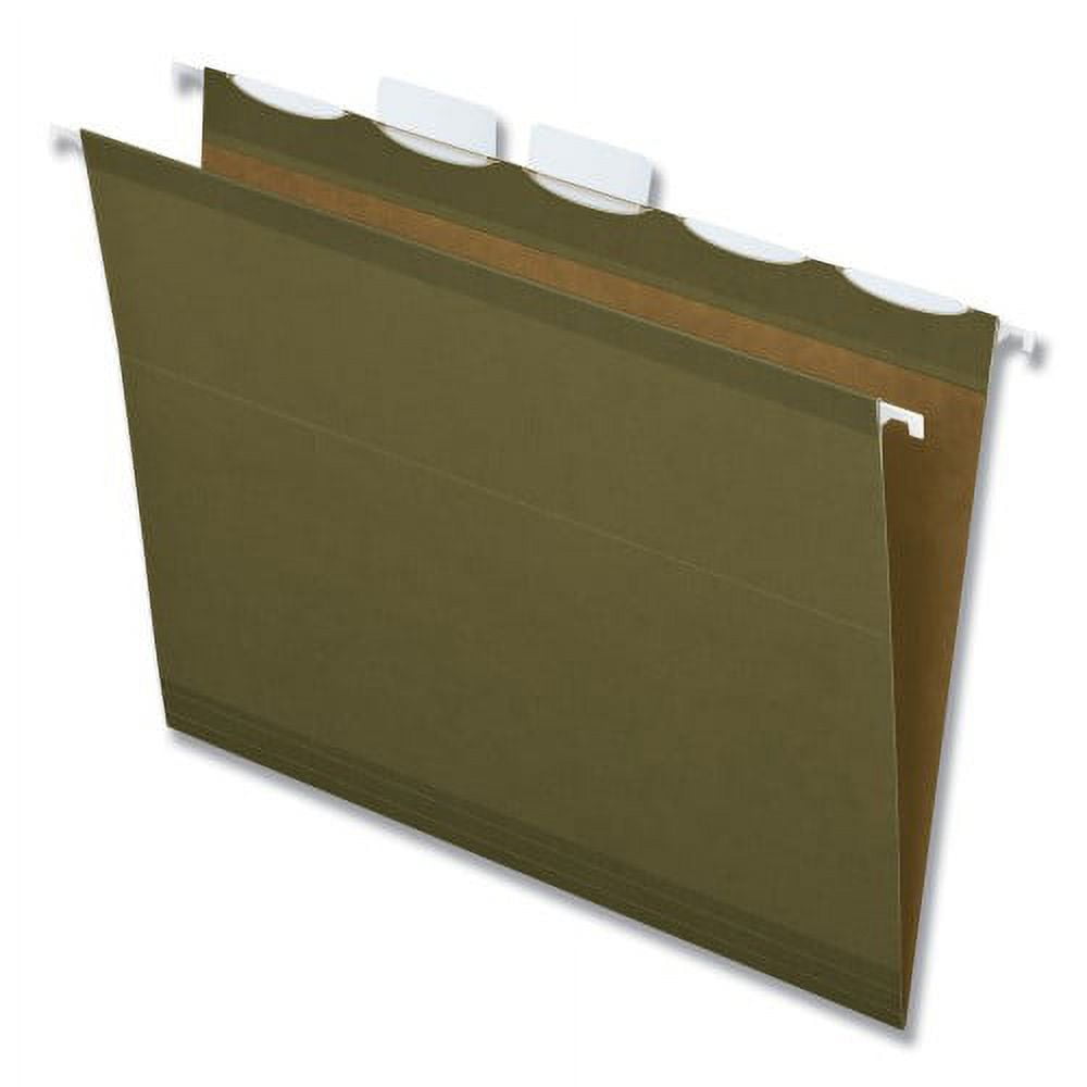 Pendaflex-Pendaflex Ready-Tab Reinforced Hanging File Folders, Letter Size, 1/5-Cut Tab, Standard Green, 25/Box (42590)