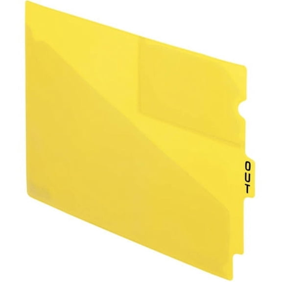 Pendaflex Poly End Tab Out Guides 50 x Divider(s) - 9.5" Divider Width - Letter - 8 1/2" Width x 11" Length - Yellow Polypropylene Divider - 50 / Box