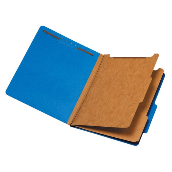 Pendaflex Standard Classification Folders With Fasteners, 8 1/2" x 11", Letter Size, 60% Recycled, Dark Blue, Box Of 10
