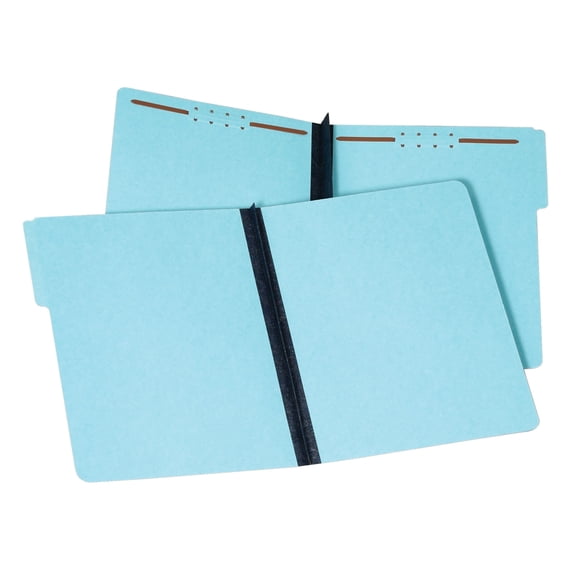 Pendaflex® Pressboard Fastener Folders, 2" Expansion, Letter Size, 100% Recycled, Light Blue, Pack Of 25 Folders