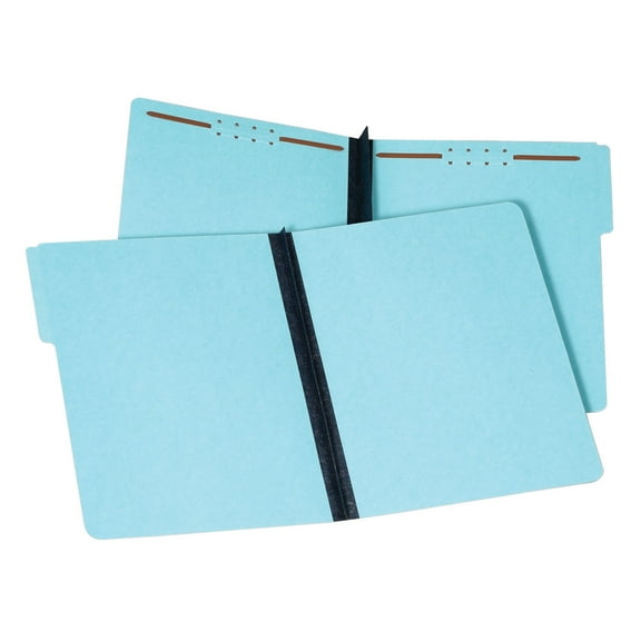 Pendaflex Pressboard Fastener Folders, 2" Expansion, Letter Size, 100% Recycled, Light Blue, Pack Of 25 Folders