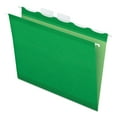 thumbnail image 1 of Pendaflex Ready-Tab Colored Reinforced Hanging Folders, Letter Size, 1/5-Cut Tab, Bright Green, 25/Box (42626), 1 of 6