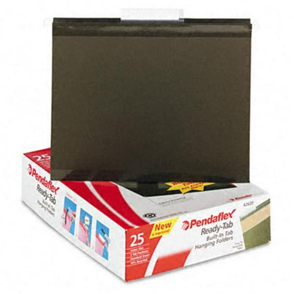 Pendaflex Ready-Tab Reinforced Hanging File Folder- Standard Green - Letter Size