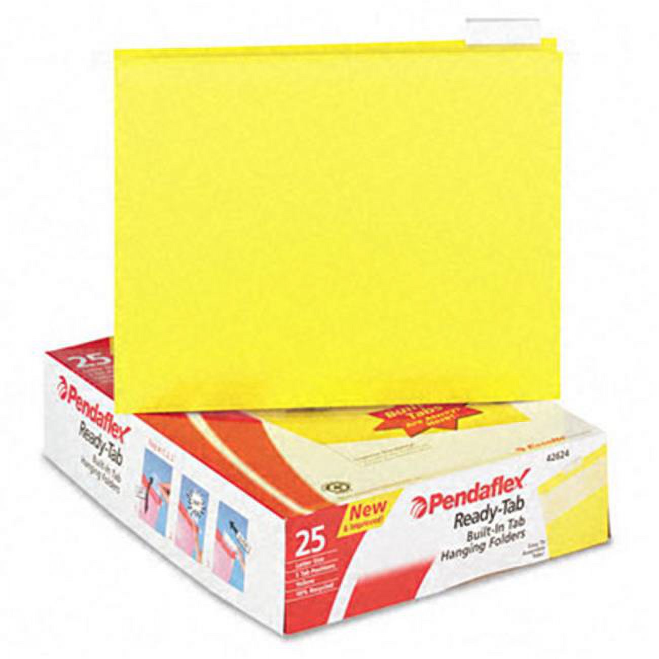 Pendaflex ReadyTab Reinforced Hanging File Folders 1/5 Tab Letter