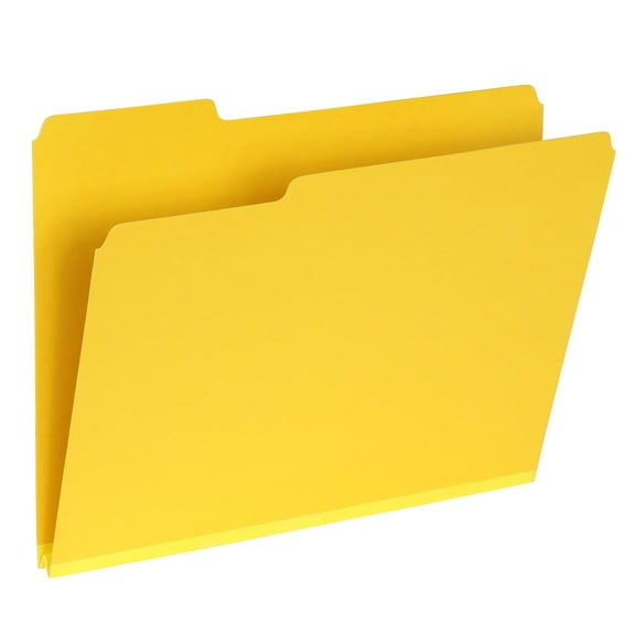 Pendaflex Recycled File Folder 1-Tab Assorted Letter Size Yellow 25/Box (1007022)