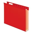 thumbnail image 1 of Pendaflex Reinforced 2" Extra Capacity Hanging Folders, 1/5 Tab, Letter, Red, 25/Box -PFX4152X2RED, 1 of 7