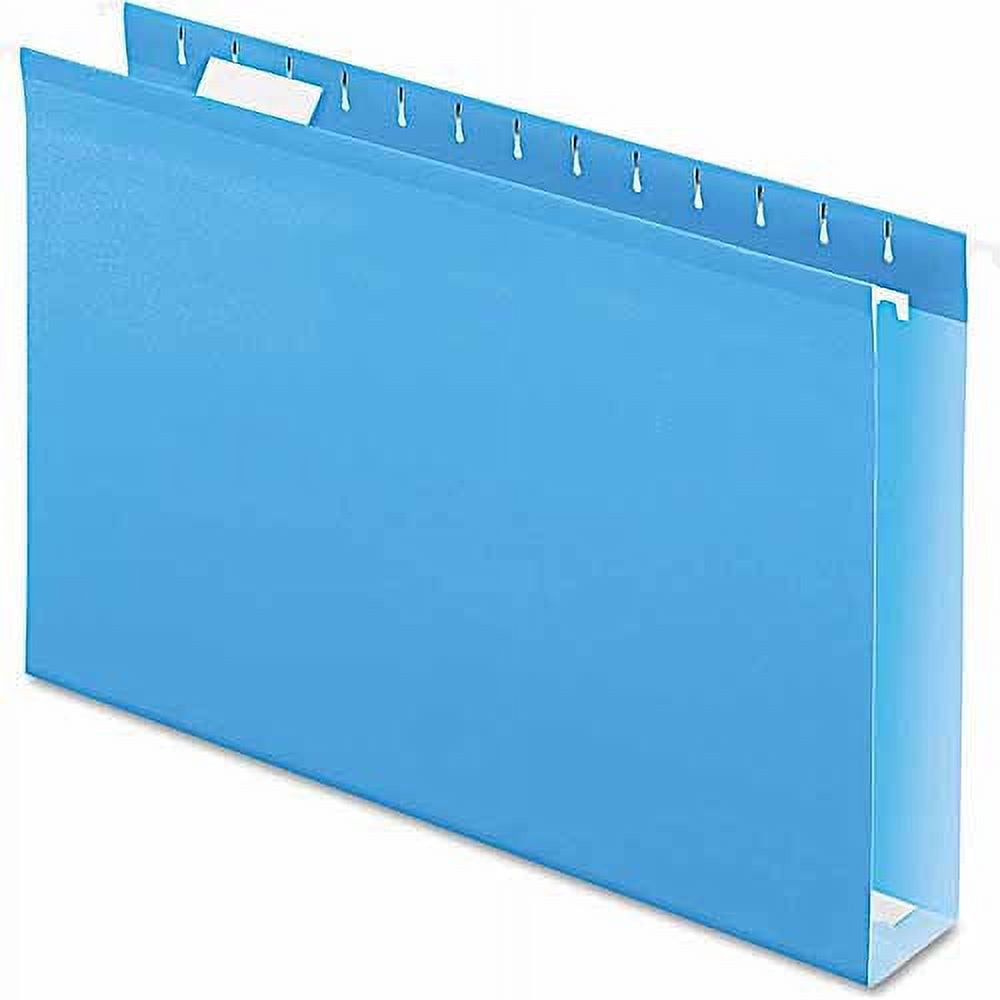 Pendaflex Reinforced 2" Extra Capacity Hanging Folders, Blue, 25ct