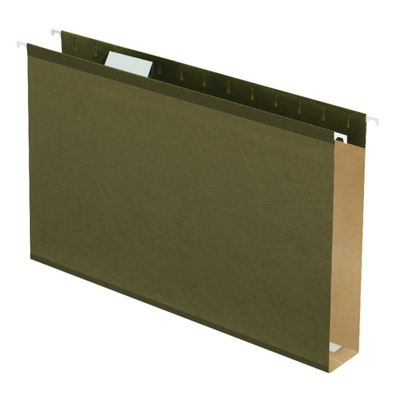 Pendaflex Reinforced 2" Extra Capacity Hanging Folders Legal Standard Green 25/Box 4153X2