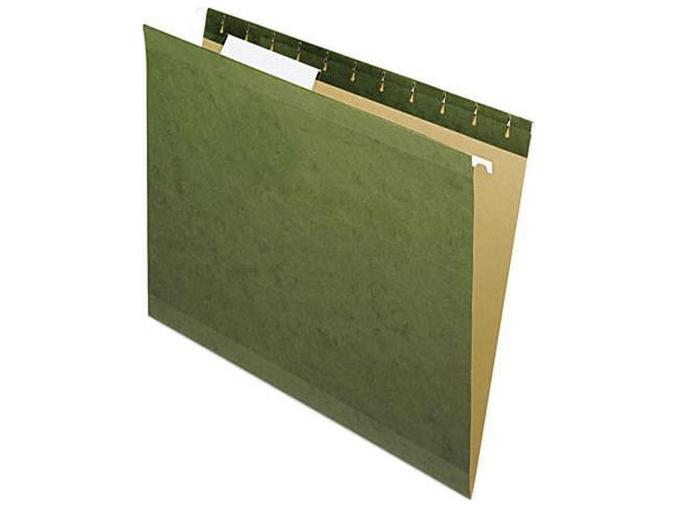 Pendaflex Reinforced Hanging File Folders, 1/3 Cut Tabs, Letter Size, Green, Pack of 25