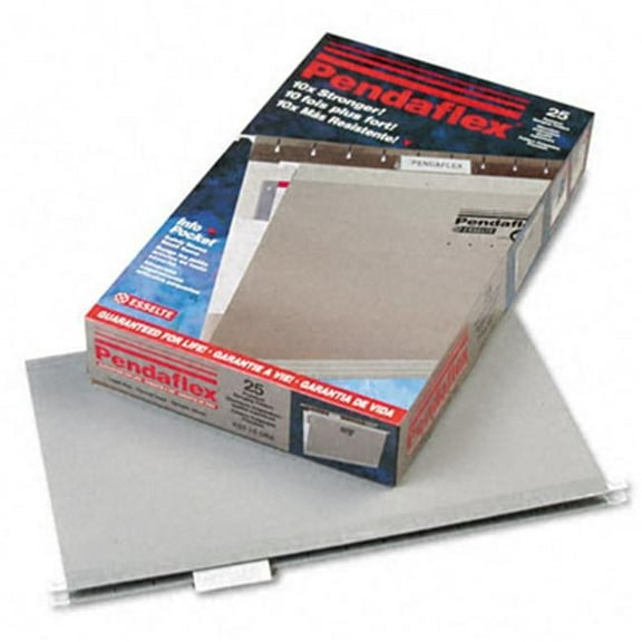 Pendaflex  Reinforced Hanging File Folders- Kraft- Legal- Gray- 25/Box