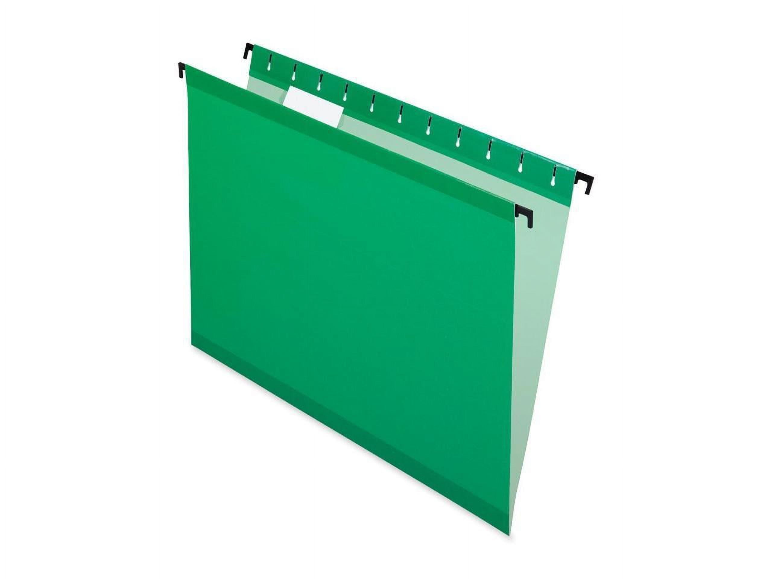 SureHook Hanging Folders, Letter Size, 1/5-Cut Tabs, Bright Green, 20/Box