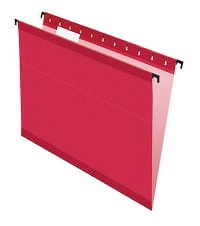 Pendaflex SureHook Hanging File Folder, Letter Size, 1/5 Cut Tabs, Red, Pack of 20