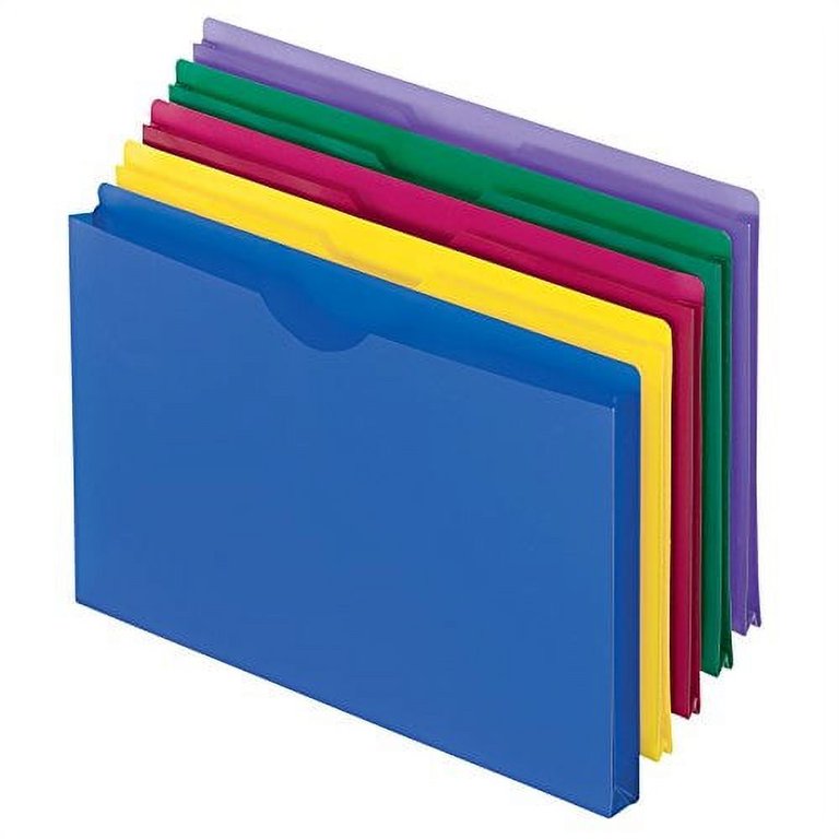 Pendaflex Translucent Poly File Jackets, Legal Size, Assorted Colors,  5/Pack (50993) - Walmart.com