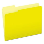 Pendaflex Two-Tone File Folder, Letter Size, 1/3 Cut Tabs, Yellow, Pack of 100