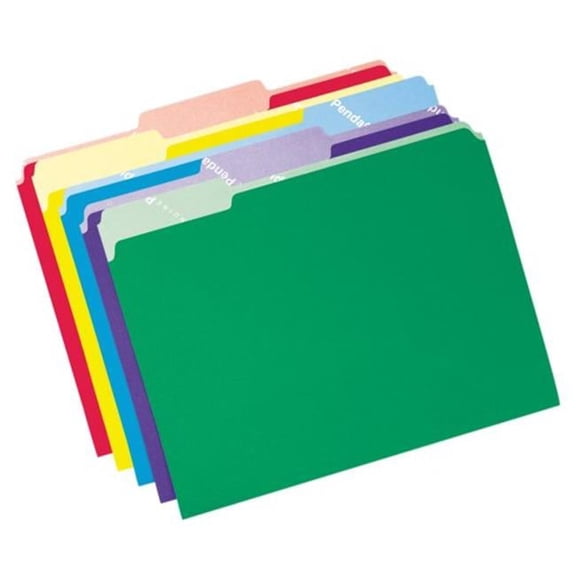 Esselte Pendaflex 12 Pack Assorted Colors Pendaflex File Folders With Erasable T