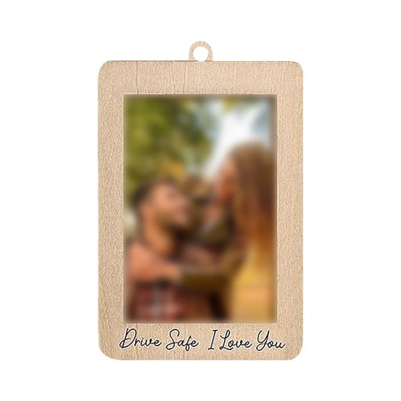 Pendant 2 — Car Hanging Picture Frame Driving Stylish Vehicle for Home or Easy to Install Material, 6.8x9.9 cm, Beige