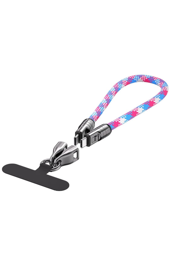 Pendant 2 - Crossbody USB C Charging Accessory with Wearable Bracelet Design for Portable Power, 30 cm, Pink