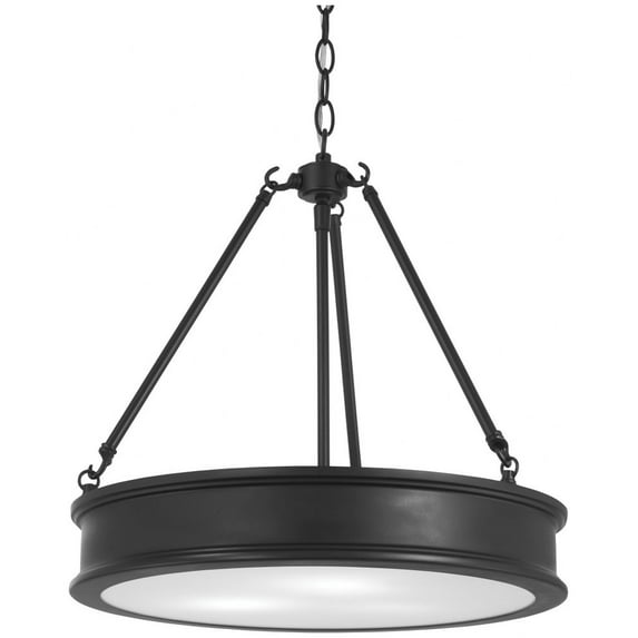 Pendant 3 Light In Transitional Style 18.5 Inches Tall By 19 Inches Wide-Coal Finish -Traditional Installation Minka Lavery 4173-66A
