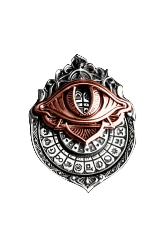 Pendant - All-Seeing Eye Necklace, Card Pendant, Mystic Divination Jewelry, Spiritual Guidance, Fate Insights, Smooth Rotation