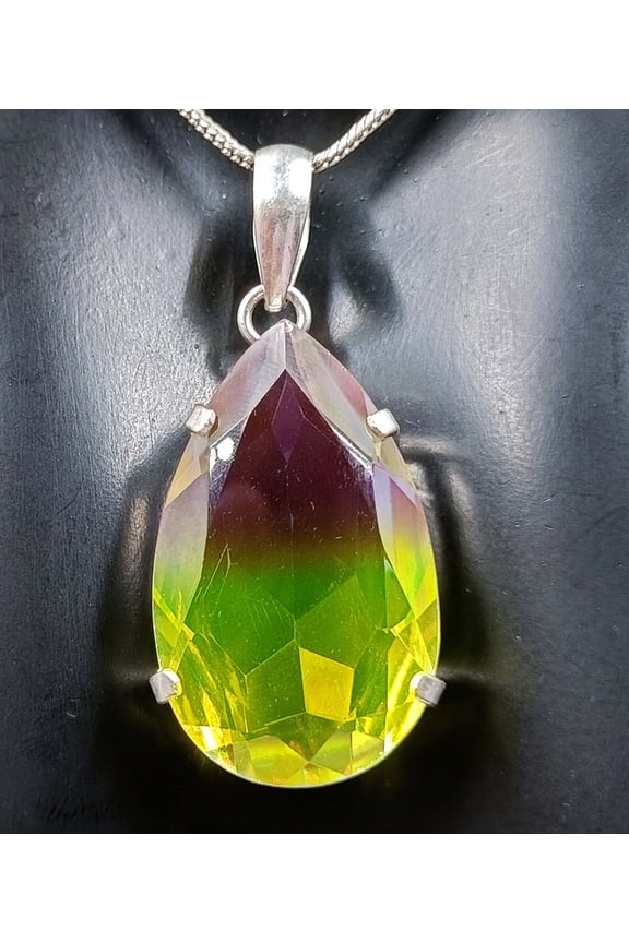 Pendant Ametrine 66.00 Ct Certified Loose Gems Faceted MultiColor Ametrine 925 Stealing Silver