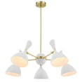 thumbnail image 1 of Pendant Ceiling Light Fixture, White, Metal, Modern Contemporary, Mid Century Kitchen Room Cafe Bistro Restaurant Hospitality, 1 of 7