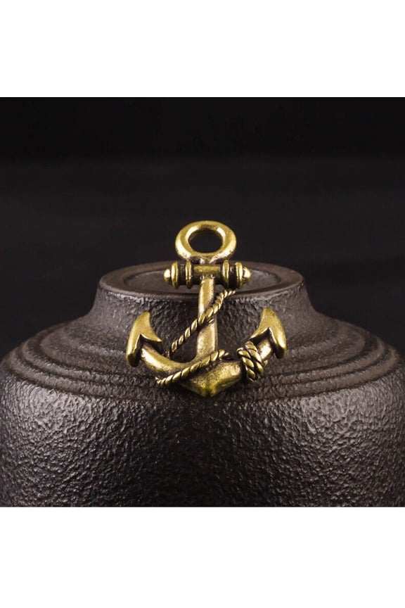 Pendant Keychain Brass Decorative Captain Retro Anchor Ornaments Key Ring Gifts