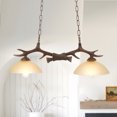 thumbnail image 1 of Pendant Lamp Antlers Chandelier Nordic Industrial Wind Droplight Personality Loft Retro Lamp Iron Art Glass Resin E26 Double Head Pendant Lamp Restaurant Bar Counter Clothing Store, 1 of 10