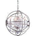 thumbnail image 1 of Pendant Lamp GENEVA 4-Light Silver Shade Gray Crystal Polished Nickel Ro EL-3092, 1 of 1