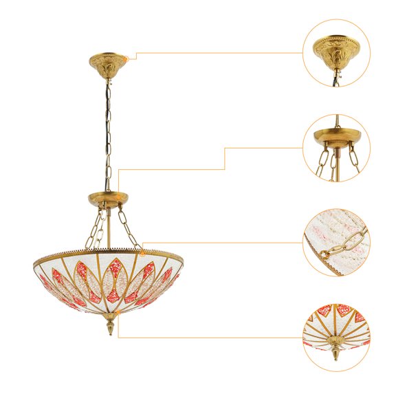 Pendant Light, for Dining Rooms, Living Rooms, Kitchens, Hallways, Cafes, Basements, Bars, Clubs, Restaurants, Libraries, Bedrooms, and More (Without a Light Bulb), (Lamp Size: 17.71*5.9 in )