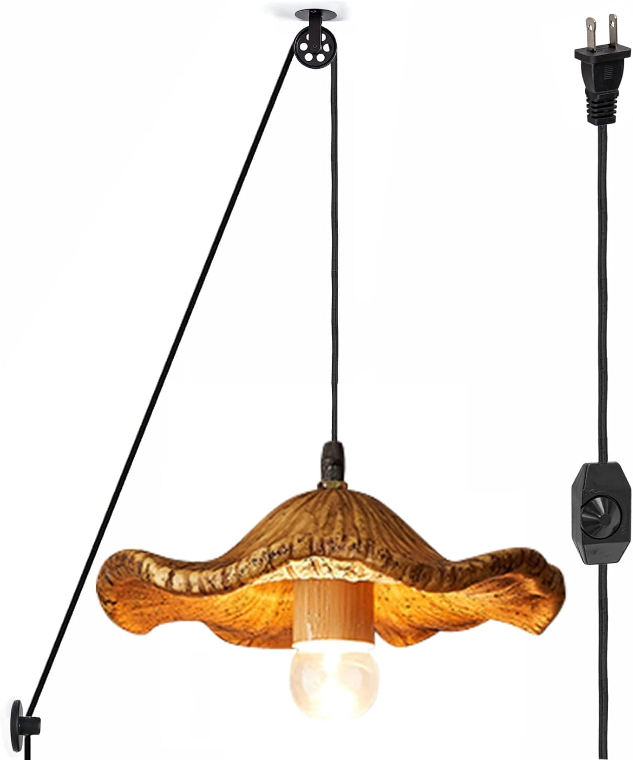 Pendant Light E26 Shade Light Fixture with 14.7ft Wire Dimmer Switch